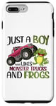 iPhone 7 Plus/8 Plus Frog Kids Just A Boy Who Likes Monster Trucks And Frogs Case