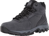 Columbia Men's Newton Ridge Plus II Suede Waterproof Boot, Breathable with High-Traction Grip Hiking, Shark/Black, 9.5 UK