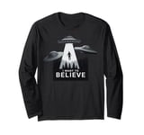 I Want to Believe UFO Alien Abduction Funny Alien Lover Area Long Sleeve T-Shirt