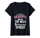 Womens Where the Wild things are spoiled New Grandma V-Neck T-Shirt