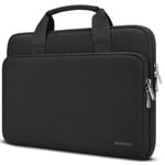 DOMISO 16 Pouces Imperméable Housse Sac de Protection Ordinateur Portable Sacoche pour 16" Dell/HP Pavilion Envy/ThinkPad IdeaPad/ASUS Vivobook, Noir