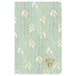 Clairefontaine 193396C - Un carnet piqué cousu fil couleur Vert d'eau - 9x14 cm 96 pages Lignées Papier Clairefontaine Ivoire 90g - Couverture Carte Pelliculage Mat - Collection Neo Deco Printemps-Été