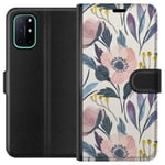 OnePlus 8T Musta Lompakkokotelo Blomsterglädje