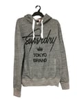 Superdry City Brand Hoodie Flint Grey Grit Size M UK 38" DH012 SS 05