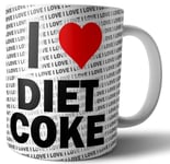 I Love Diet Coke Tea - Coffee - Mug - Cup - Birthday - Christmas - Gift