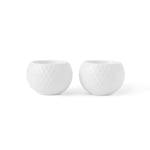 Lyngby Porcelæn Rhombe ljuslykta o6,5 cm 2-pack Vit