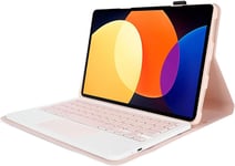 Étui Avec Clavier Pour Xiaomi Mi Pad 5 Et 5 Pro, Clavier Sans Fil Bt 2 En 1 Avec Pavé Tactile, Étui Fin Avec Clavier Magnétique Amovible Pour Tablette Avec Fente Pour Crayon Et