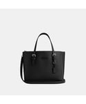 Coach Womens Mollie Tote 25 in Leather with Tonal Hardware - Black - One Size