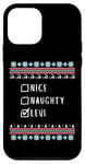 Coque pour iPhone 12 mini Gentil Coquin Noël Levi Pull Moche