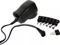 DYNAMIX 2.5A Switch Mode Power      Adapter 3/5/6/7.5/ 9/12V DC. Includes 7x Interchangeable Power Connectors.