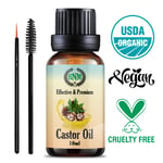 100% Pure Organic Castor Oil for Eyelashes ❤️ Eyebrows Hair Growth Body Care 🔥✅