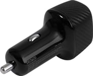 Usb Billaddare Deltaco 1X Usb-A 18 W, 1X Usb-C Pd 45 W, Totalt 63 W / Usbc-Car123