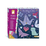 Janod - Kit Origami pour Enfants - 200 Feuilles de Papier avec Effets Visuels et 15 Modèles - DIY - Les Ateliers Du Calme - Kit Loisir Créatif Enfant - Concentration et Créativité - Dès 7 Ans - J09167