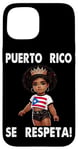 Coque pour iPhone 15 Puerto Rico Se Respeta! Couronne de princesse afro Boricua pour bébé