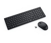 Dell Silent Keyboard and Mouse KM555 – UK QWERTY Layout, Wireless Combo with Silent Keys and Mouse Clicks, Long Battery Life, Black