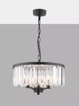 Laura Ashley Elkwood 3 Arm Chandelier Ceiling Light, Soft Black