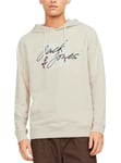 JACK & JONES Men's Jjzuri Sweat Hooded Sweatshirt, Moonbeam, M