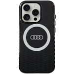 Coque AUDI en TPU rigide avec Logo MagSafe pour Apple iPhone 15 Pro 6.1 - noir