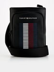 Tommy Hilfiger Foundation Pique Global Stripe Mini Crossbody Bag - Black