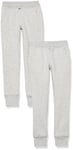 Amazon Essentials Girls' Joggers, Pack of 2, Light Grey Heather, 10 Years