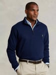 Ralph Lauren Big & Tall Zip Neck Sweatshirt, Cruise Navy