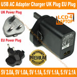 10W 5V 2A USB UK EU Plug Power Supply AC Adapter For ZTE TomTom Starway