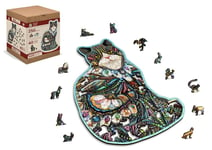 Puinen palapeli ainutlaatuisilla elementeillä "The Jeweled Cat" Wooden Puzzle 250 pcs / Wooden.city