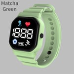 Montre De Sport Intelligente Avec Lecteur De Musique Pour Enfants,Podomètre,Tracker De Santé Avec Torche,Chronomètre De Jeu De Maths,Horloge De Minuterie,Cadeaux Pour Enfants - Type Green