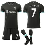 24-25 Liverpool borta barn vuxen fotbollströja kit No.7 LUIS DIAZ M