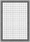 Melody Jane Dolls House Fenice Victorian Mosaic Tile Floor Black & White Gloss Card Sheet