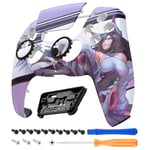 eXtremeRate Luna Coque Redessinée pour ps5 Manette,Coque de Remplacement pour ps5 Manette BDM-010/020/030/040/050,Façade avec Pavé Tactile pour ps5 Controller,Neko Mecha