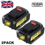 2X For DeWalt DCB184 18V Li-ion 5 Ah XR Slide Battery Twin pack Long Life Trade