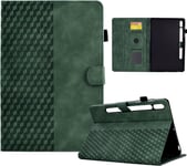 Coque Pour Samsung Galaxy Tab S9 Ultra / S8 Ultra 14.6 Pouce Premium Cuir Pu Housse [Sm-X916b/X910n] Etui De Protection Poche Case Avec Support Pour Samsung Tab S9 Ultra - Vert Foncé