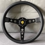 14 tum/350 mm för Momo Prototipo Style Pu Läder Racing Sportratt - Rattar och Horn