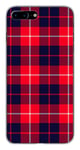 Coque en silicone imprimée compatible Apple iPhone 7 Plus Tartan Rouge 2