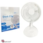 6" Portable Clip Fan Mini Air Cooler Desk Home Office Electric 2 Speed G3655 UK