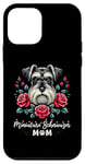 iPhone 12 mini Roses Flowers Miniature Schnauzer Mom Schnauzers Case