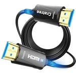 Cratree Fibre Optique Câble HDMI 20m,Cl2 8K Fibre Optique HDMI 2.1 Câble Haute Vitesse 4K 120Hz 8K 60Hz 48Gbps, Supporte eARC DTS:X Dolby Atmos,Compatible avec Blu-Ray HDTV Projecteur Moniteur