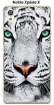 Coque Sony Xperia X design Tigre Blanc