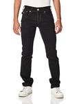 True Religion Men's Straight With Flap Jeans, Body Rinse Black, 30W 34L UK