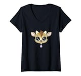 Femme Littlest Pet Shop Quincy Goatee Hero Big Face Portrait T-Shirt avec Col en V