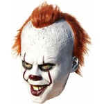 Latex IT Clown Mask Deluxe Halloween Maskeraddräkt Pennywise Kostym Läskig karaktär