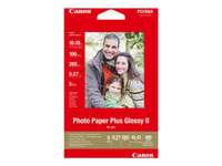 Canon Photo Paper Plus Glossy Ii Pp-201 - Högblank - 270 Mikrometer - 102 X 152 Mm - 265 G/M² - 100 Ark Fotopapper - För Maxify Gx6040, Gx6050, Gx7040, Gx7050  Pixma G540, G550, G640, G650, Ts3450, Ts3451