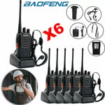 6PCS Baofeng BF-888S Radio Long Range Walkie Talkie 2-Way 16CH UHF 400-470MHZ