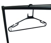 The Shopfitting Shop 50 x BLACK Plastic Coat Hangers HEAVY DUTY Retail Quality Clothes Hanger