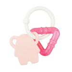 Nattou Anneau de Dentition Réfrigérant en Silicone, Éléphant, Rempli d'Eau, Sans BPA, 13,5 x 10,5 x 15 cm, Silicone, Rose/Blanc