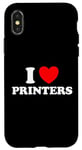 iPhone X/XS I Love Printers Funny Computer Cartridge Ink Paper Print Fan Case