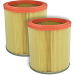 vhbw Lot de 2x filtres à cartouche compatible avec Rowenta Bully Laveur aspirateur - Filtre plissé, plastique / papier filtre
