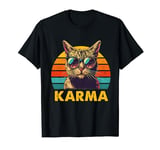 Vintage Cat Music Gifts For Teens Girls Kids Women Men Karma T-Shirt
