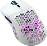 Gaming Model O-(Petite)Wireless Souris De Jeu Sans Fil-Superlégère,Conception Nid D`Abeille 65 G,Rgb,Ambidextre,Sans Fil 2,4 Ghz Sans Latence,Jusqu`À 71 H De Batterie-Blanc Mat